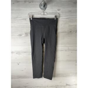 GapFit Capri Leggings Womens XS Gray Heather Cropped Athletic Yoga Pants Stretch